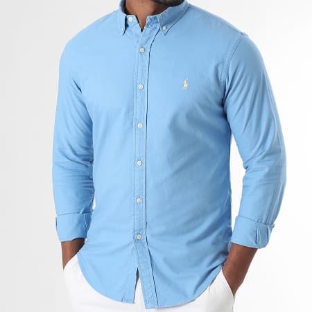Polo Ralph Lauren - Camisa de mangas largas Slim Fit Original Player Azul