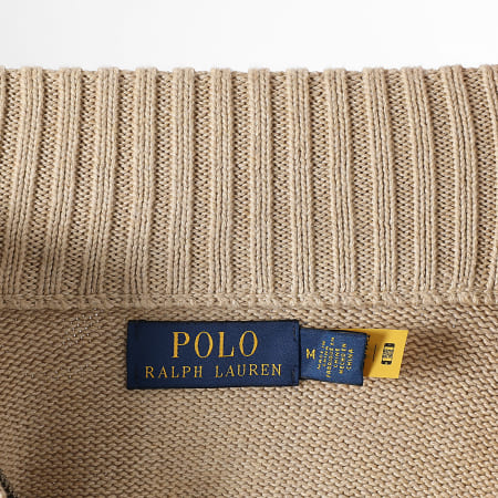 Polo Ralph Lauren - Pull Col Zippé Original Player Beige
