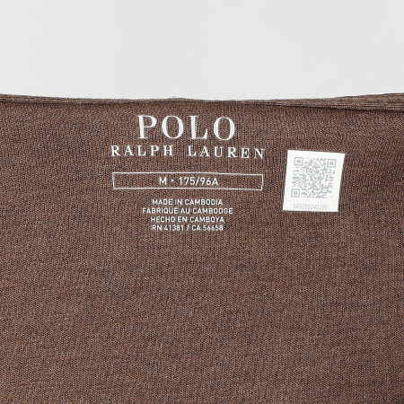 Polo Ralph Lauren - Sweat Zippé Capuche Original Player Marron Chiné