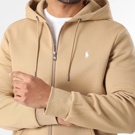 Polo Ralph Lauren - Sweat Zippé Capuche Original Player Camel