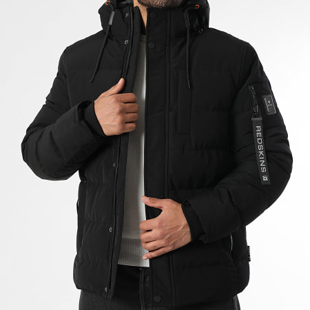 Redskins - Hooded Puffer Jacket Cartel Juarez Black - Ryses