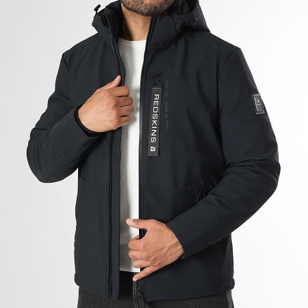 Redskins - Parka Capuche Thavna Active Bleu Marine Foncé