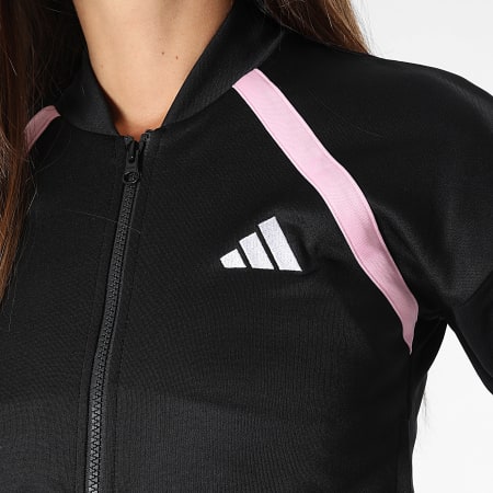 Adidas Sportswear - Ensemble De Survetement A Bandes Femme Teamsports JD2674 Noir