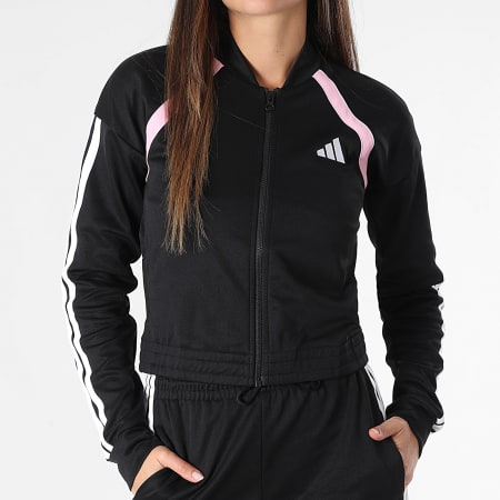 Adidas Sportswear - Ensemble De Survetement A Bandes Femme Teamsports JD2674 Noir
