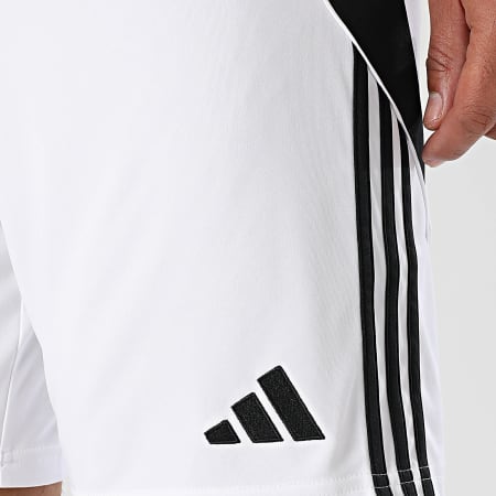 Adidas Sportswear - Short Jogging A Bandes Tiro 24 IR9380 Blanc Noir
