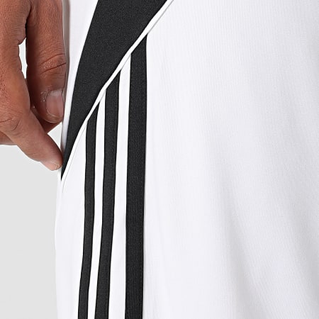 Adidas Sportswear - Short Jogging A Bandes Tiro 24 IR9380 Blanc Noir