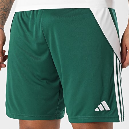 Adidas Sportswear - Short Jogging A Bandes Tiro 24 IS1410 Vert Foncé Blanc