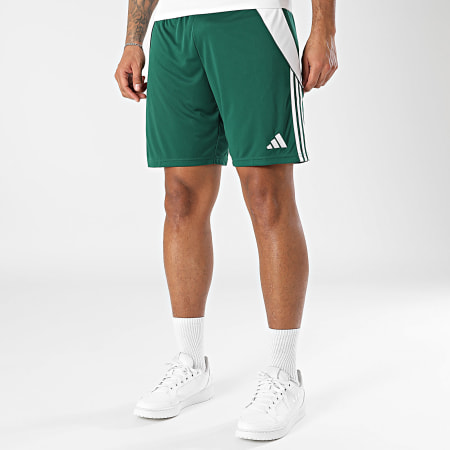 Adidas Sportswear - Short Jogging A Bandes Tiro 24 IS1410 Vert Foncé Blanc