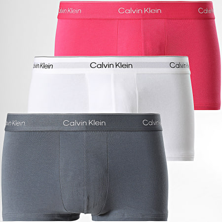 Calvin Klein - Pack de 3 boxers 4389 gris blanco rosa