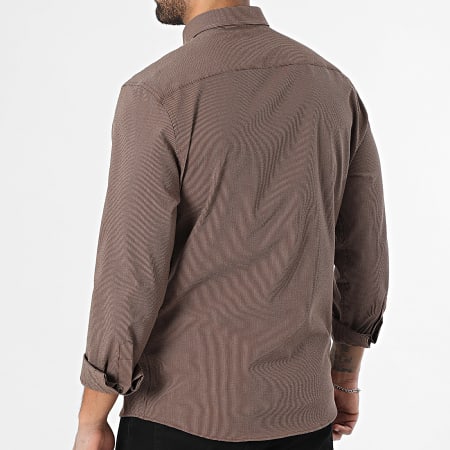 Classic Series - Chemise Manches Longues Texturée A Rayures 007 Marron