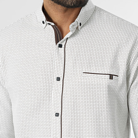 Classic Series - Chemise Manches Longues 104 Blanc Marron
