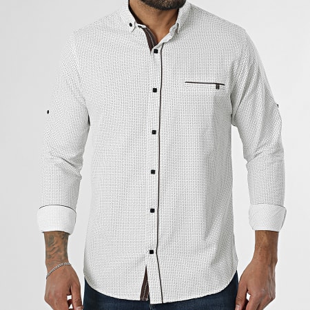 Classic Series - Chemise Manches Longues 104 Blanc Marron