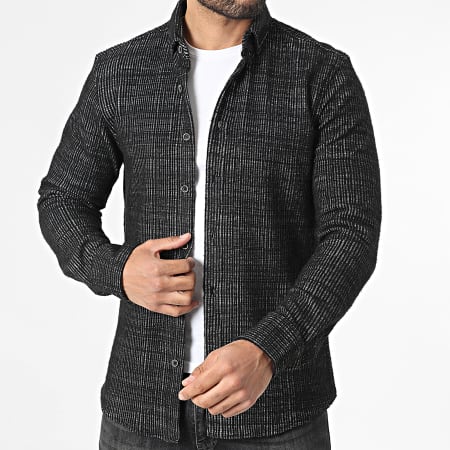 Classic Series - Chemise Manches Longues A Rayures 702 Noir