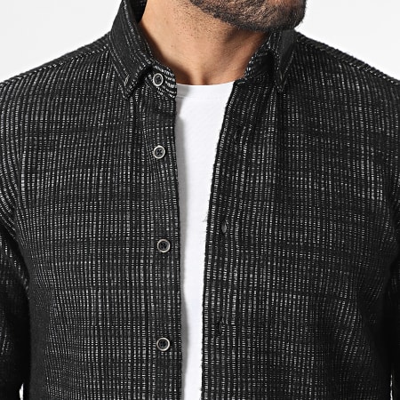 Classic Series - Chemise Manches Longues A Rayures 702 Noir