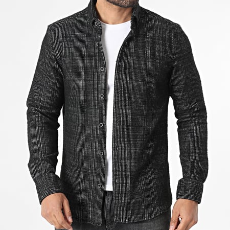 Classic Series - Chemise Manches Longues A Rayures 702 Noir