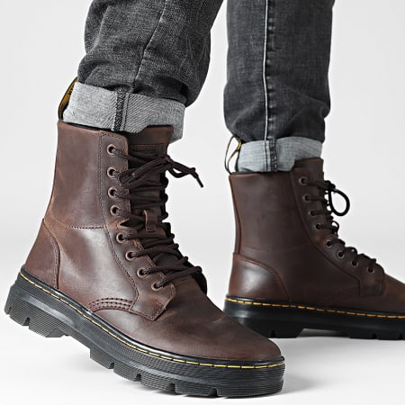 Dr Martens - Botas Combs Leather 26006207 Marrón Oscuro