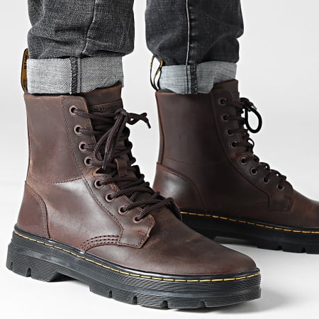 Dr Martens - Botas Combs Leather 26006207 Marrón Oscuro