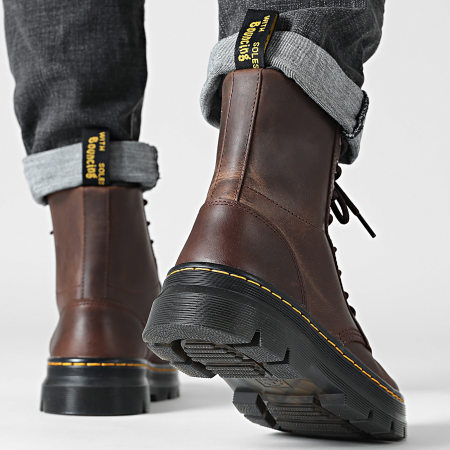 Dr Martens - Botas Combs Leather 26006207 Marrón Oscuro