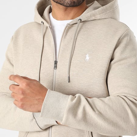 Polo Ralph Lauren - Sweat Zippé Capuche Original Player Beige Chiné