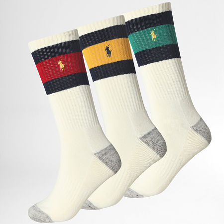 Polo Ralph Lauren - Lot De 3 Paires De Chaussettes Original Player Beige
