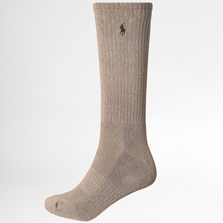 Polo Ralph Lauren - Lot De 6 Paires De Chaussettes Original Player Beige Marron Vert Kaki Gris Noir