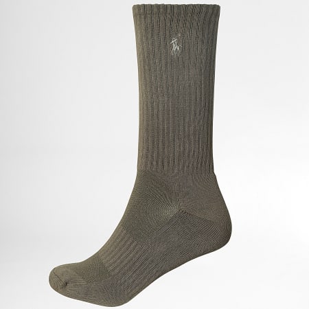 Polo Ralph Lauren - Lot De 6 Paires De Chaussettes Original Player Beige Marron Vert Kaki Gris Noir