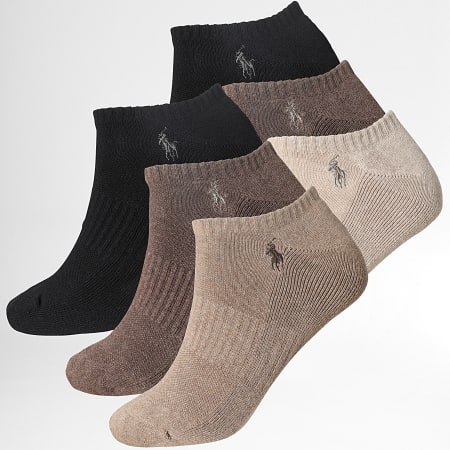 Polo Ralph Lauren - Lot De 6 Paires De Chaussettes Original Player Beige Marron Noir