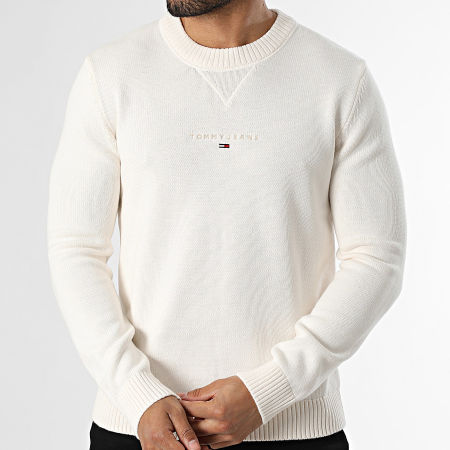 Tommy Jeans - Pull Slim Linear 2352 Beige Clair