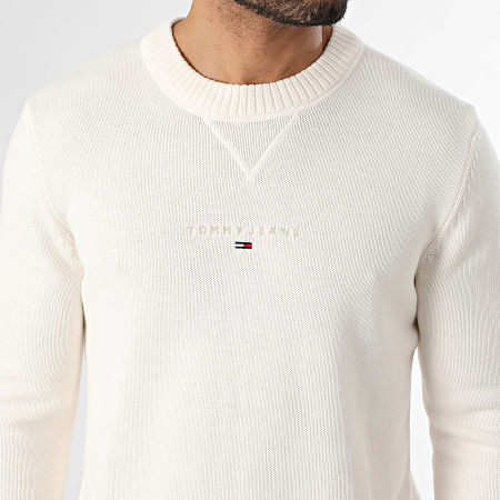 Tommy Jeans - Pull Slim Linear 2352 Beige Clair