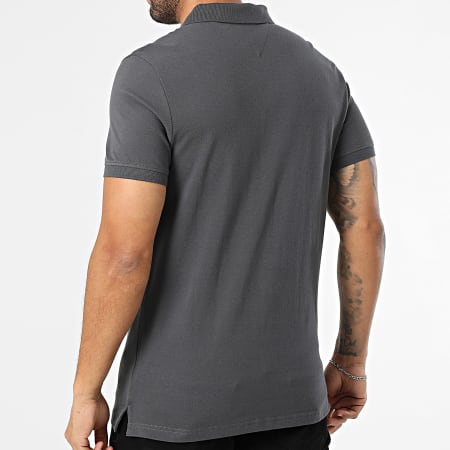 Tommy Jeans - Polo Manches Courtes Slim Placket 0676 Gris Anthracite