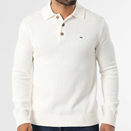 Tommy Jeans - Pull Col Boutonné Essential 2647 Beige Clair