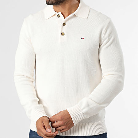 Tommy Jeans - Pull Col Boutonné Essential 2647 Beige Clair