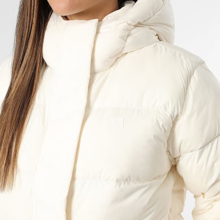 Tommy Hilfiger - Plumífero con capucha Zippé Mujer Modern Down 5739 Beige Claro