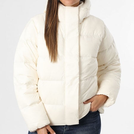 Tommy Hilfiger - Plumífero con capucha Zippé Mujer Modern Down 5739 Beige Claro