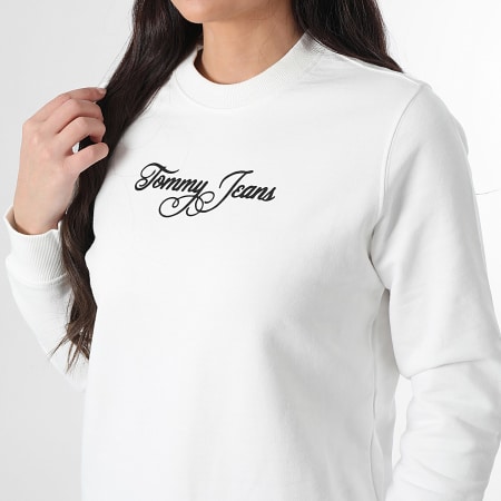 Tommy Jeans - Sweat Crewneck Femme Essential Logo 1922 Blanc