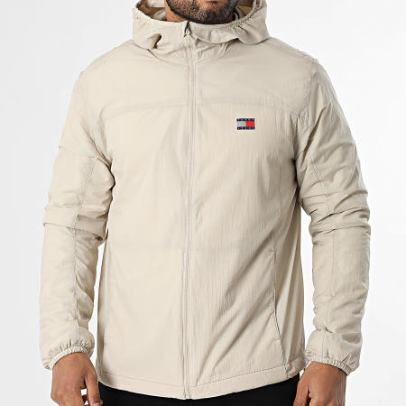 Tommy Jeans - Veste Capuche Zippée Fleece Chicago 2291 Beige Clair