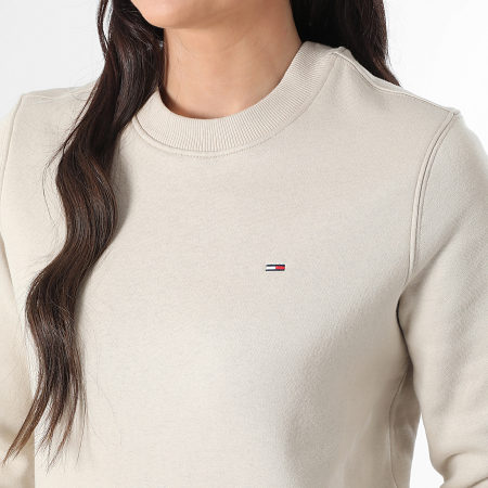 Tommy Jeans - Sweat Crewneck Femme Flag Crew 9959 Beige