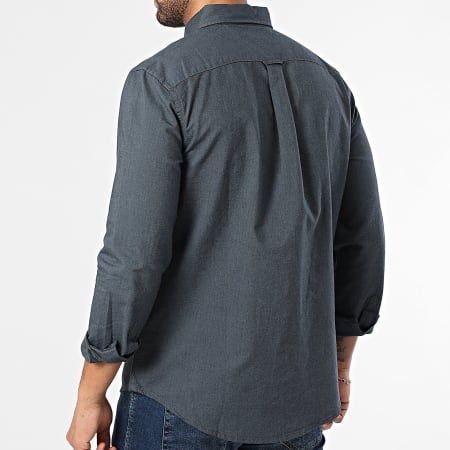 Tommy Jeans - Camisa de Manga Larga Regular Fit Oxford 2836 Azul Marino Canela