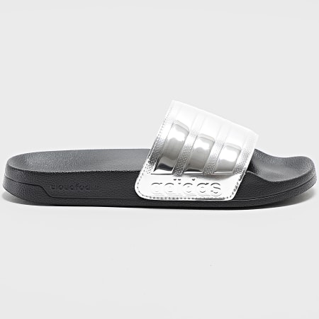 Adidas Sportswear - Claquettes Adilette Shower JQ9282 Core Black Silver Metallic