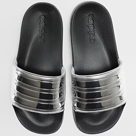 Adidas Sportswear - Claquettes Adilette Shower JQ9282 Core Black Silver Metallic