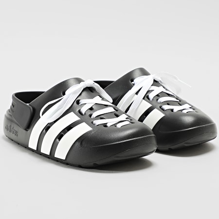Adidas Sportswear - Claquettes Adilette Clog 2.0 JR4025 Noir Blanc