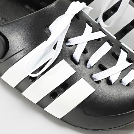 Adidas Sportswear - Claquettes Adilette Clog 2.0 JR4025 Noir Blanc