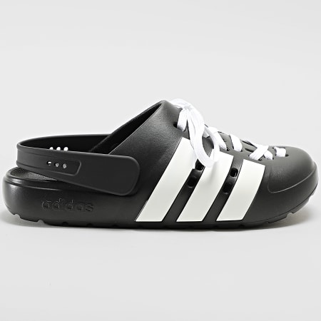 Adidas Sportswear - Claquettes Adilette Clog 2.0 JR4025 Noir Blanc