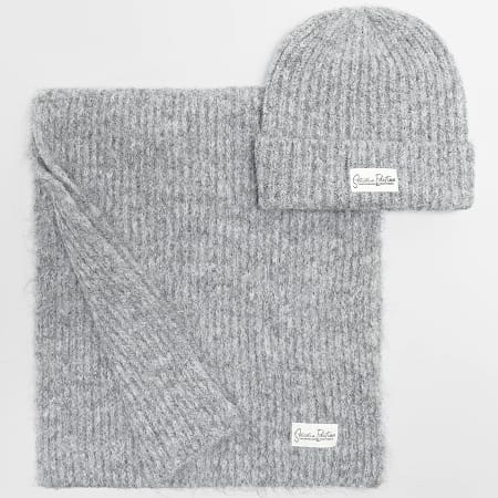 Jack And Jones - Lot Echarpe Et Bonnet Femme JJXX Katherine Gris Chiné