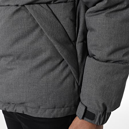 Jack And Jones - Doudoune Capuche Lennox Gris Anthracite Chiné
