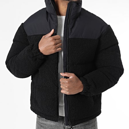 Jack And Jones - Doudoune Capuche Flare Teddy Noir