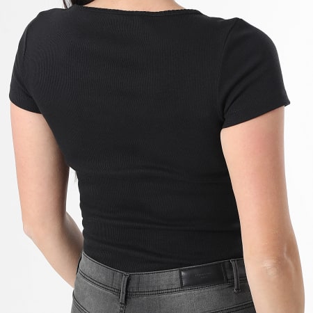 Tommy Jeans - Tee Shirt Femme Soft Rib 1837 Noir