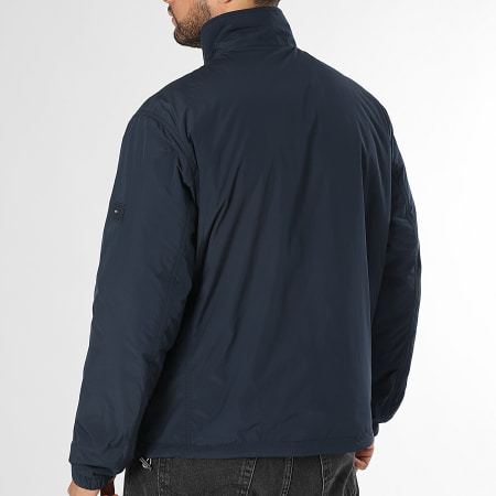 Tommy Hilfiger - Veste Zippée Réversible 1862 Bleu Marine Gris Chiné