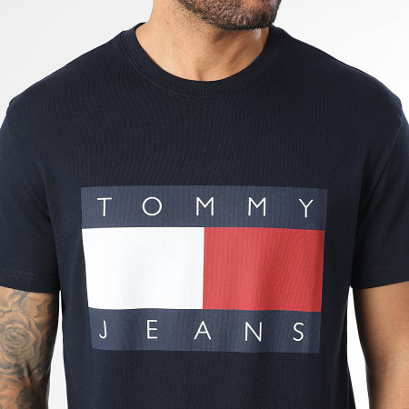 Tommy Jeans - Tee Shirt Regular Fit Big Flag 2645 Bleu Marine