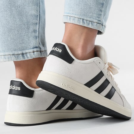 Adidas Performance - Zapatillas Mujer Grand Court 00s K JR5569 Wonder White Core Black Cloud White